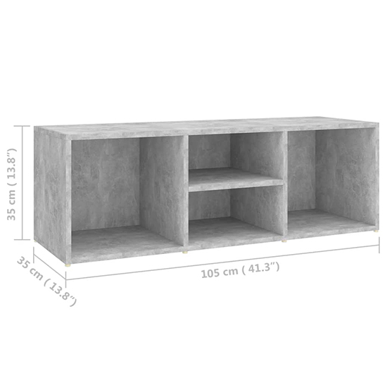 Darion Shoe Storage Bench With 4 Shelves In Concrete Effect