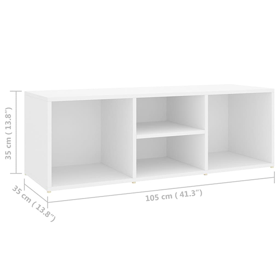 Darion Wooden Shoe Storage Bench With 4 Shelves In White