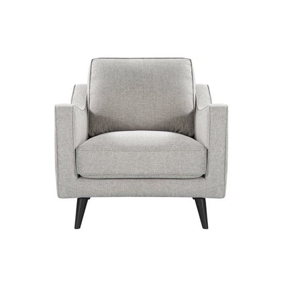 Darius Linen Fabric 1 Seater Sofa In Greige