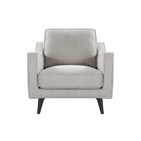 Read more about Darius linen fabric 1 seater sofa in greige