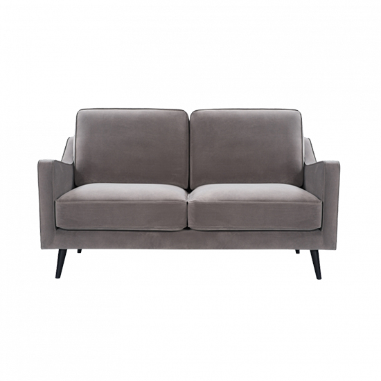Read more about Darius velvet 2 seater sofa in stone grey