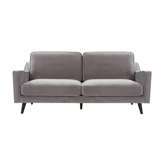 Product photograph of Darius Velvet 2 5 Seater Sofa In Stone Grey from Furniture in Fashion