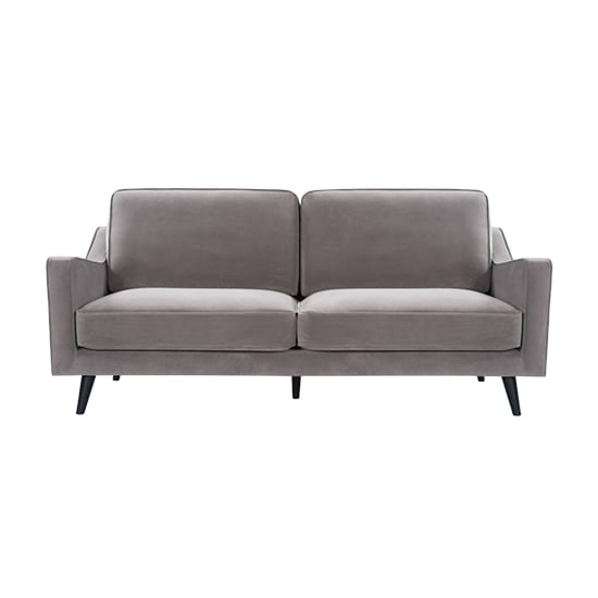 Darius Velvet 2.5 Seater Sofa In Stone Grey