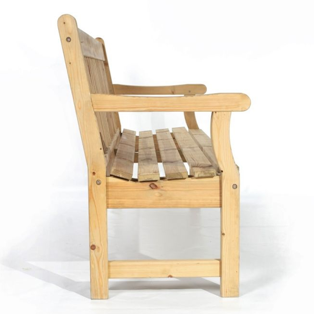 Darko Garden Wooden 4 Seater Seating Bench in Green Pine