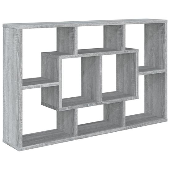 Darko Rectangular Wooden Wall Shelf In Grey Sonoma Oak