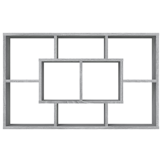 Darko Rectangular Wooden Wall Shelf In Grey Sonoma Oak
