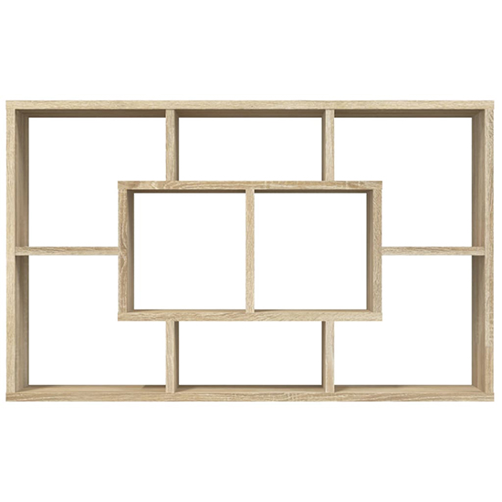 Darko Rectangular Wooden Wall Shelf In Sonoma Oak