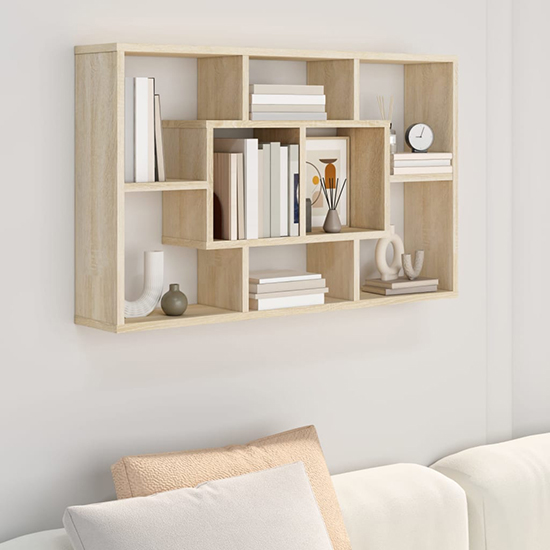 Darko Rectangular High Gloss Wall Shelf In White Furniture in Fashion