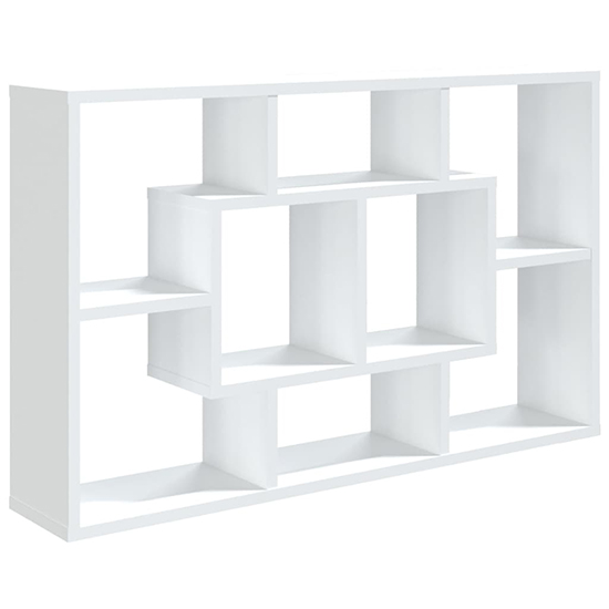 Darko Rectangular Wooden Wall Shelf In White