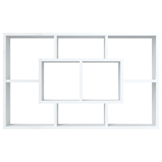 Darko Rectangular Wooden Wall Shelf In White