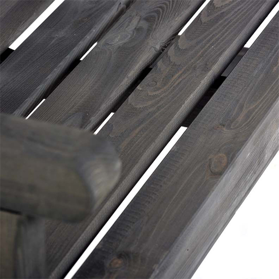 Darko Small Wooden Garden Seating Bench In Dark Grey