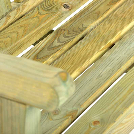 Darko Small Wooden Garden Seating Bench In Green Natural