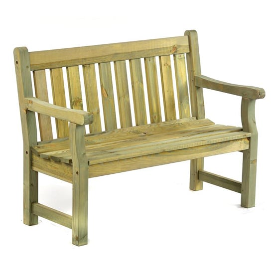 Read more about Darko small wooden garden seating bench in green natural