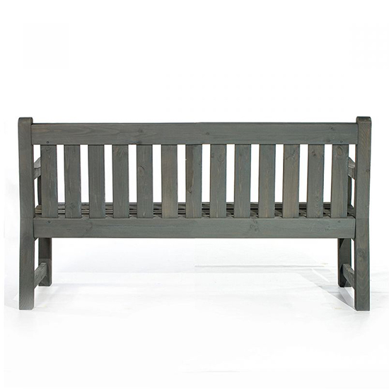 Darko Medium Wooden Garden Seating Bench In Dark Grey