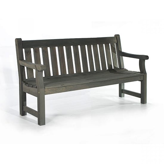 Read more about Darko medium wooden garden seating bench in dark grey