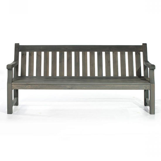 Darko Large Wooden Garden Seating Bench In Dark Grey