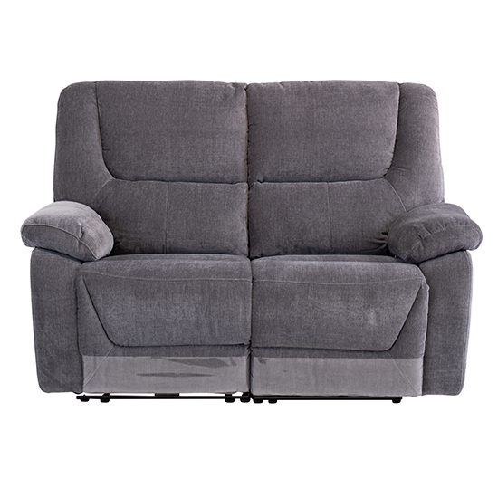 Darla Fabric Electric Recliner 2 Seater Sofa In Grey