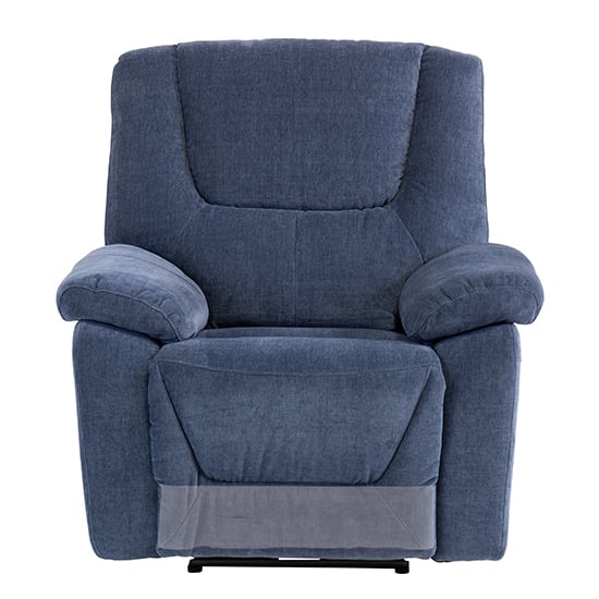 Product photograph of Darla Fabric Electric Recliner Armchair In Blue from Furniture in Fashion