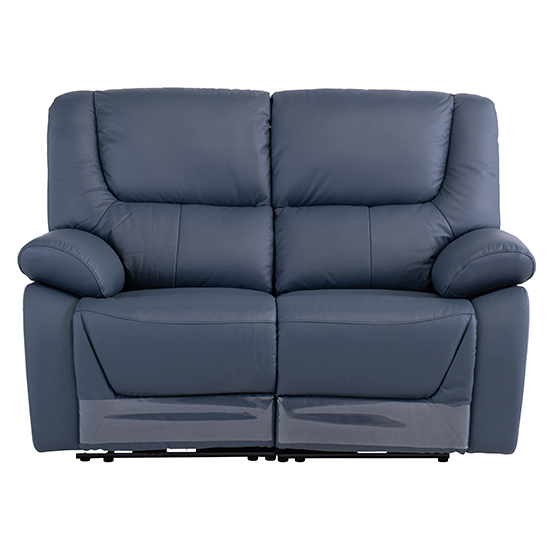 Product photograph of Darla Leather Electric Recliner 2 Seater Sofa In Blue from Furniture in Fashion