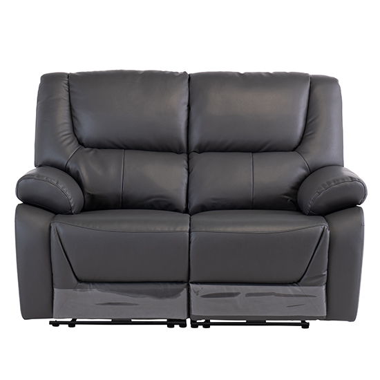 Product photograph of Darla Leather Electric Recliner 2 Seater Sofa In Charcoal from Furniture in Fashion