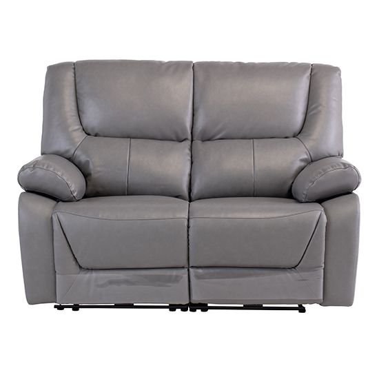 Product photograph of Darla Leather Electric Recliner 2 Seater Sofa In Grey from Furniture in Fashion