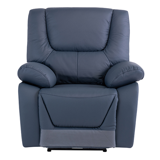 Darla Leather Electric Recliner Armchair In Blue Furniture in Fashion