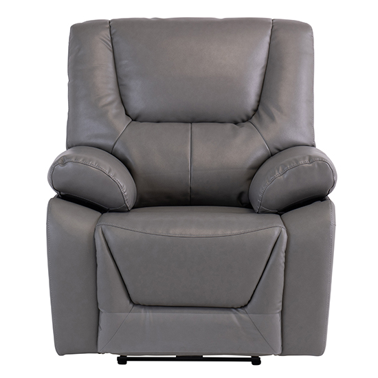 Product photograph of Darla Leather Electric Recliner Armchair In Grey from Furniture in Fashion