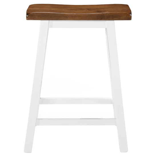 Darla Outdoor Brown And White Wooden Bar Stool In A Pair