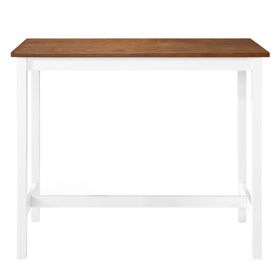 Darla Wooden Bar Table In Brown And White