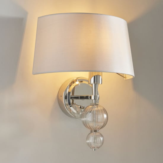 Product photograph of Darlan 1 Light Wall Light In Nickel from Furniture in Fashion