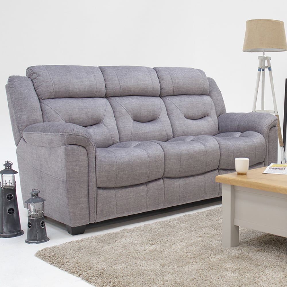 Read more about Darley fabric 3 seater recliner sofa in grey