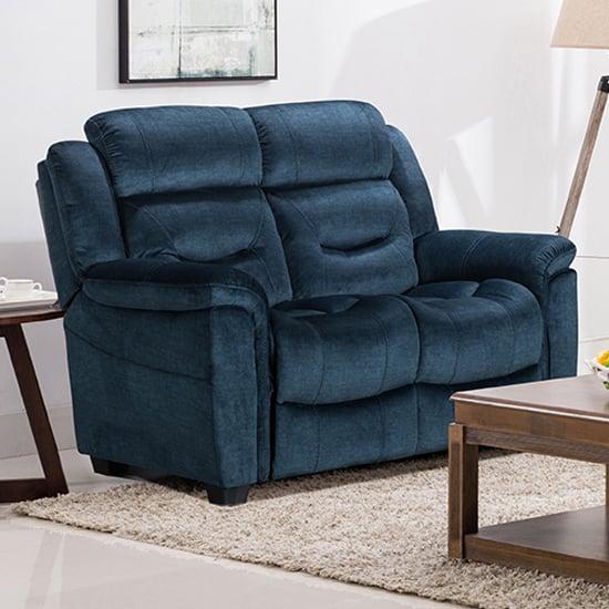 Product photograph of Darley Upholstered Fabric 2 Seater Sofa In Blue from Furniture in Fashion