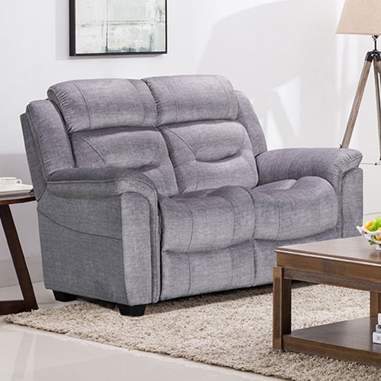 Photo of Darley upholstered fabric 2 seater sofa in grey