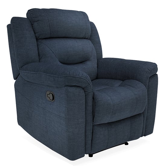 Darley Upholstered Recliner Fabric Armchair In Blue_1