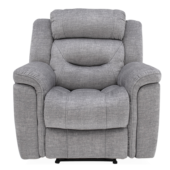 Darley Upholstered Recliner Fabric Armchair In Grey_3