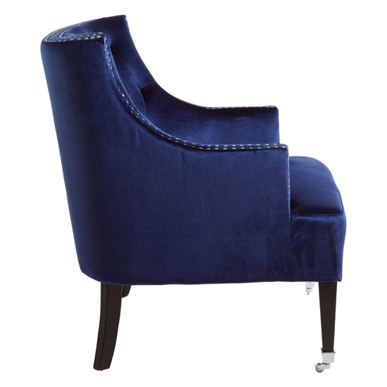 Darligo Upholstered Velvet Armchair In Blue