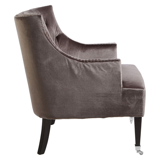 Darligo Upholstered Velvet Armchair In Grey