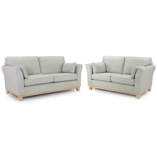 Photo of Darrin fabric 3 + 2 seater sofa set in grey