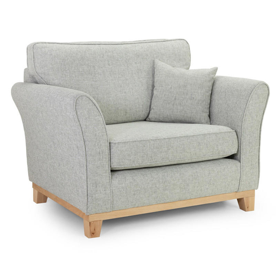 Photo of Darrin fabric armchair in grey