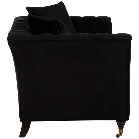 Dartford Upholstered Velvet 2 Seater Sofa In Onyx Black_3
