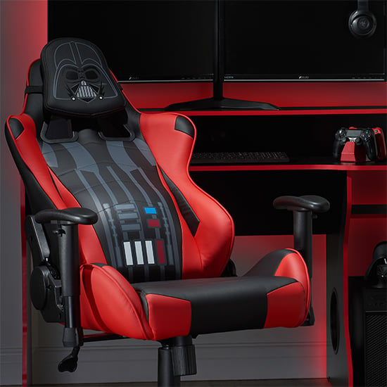 Darth Vader Hero Faux Leather Childrens Gaming Chair In Red_7