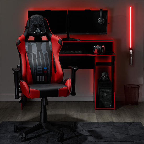 Read more about Darth vader hero faux leather childrens gaming chair in red