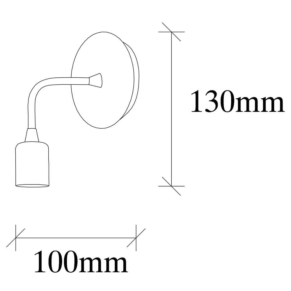 Dartini Metal Wall Lamp in Black and Oak