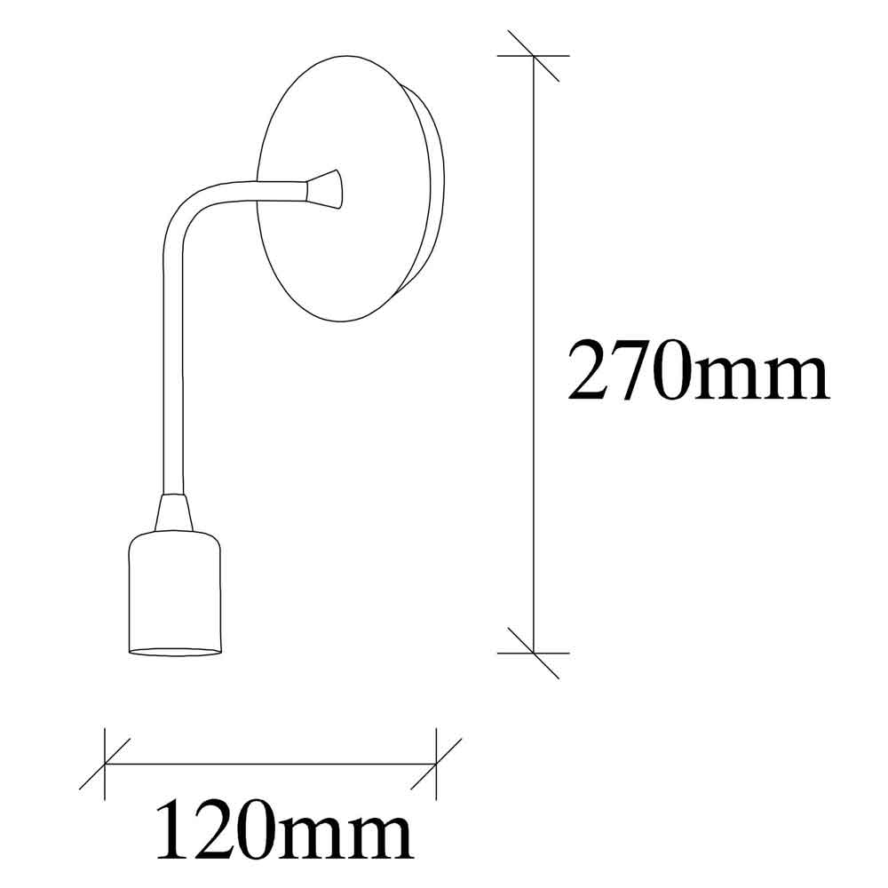 Dartini Metal Wall Lamp in Black
