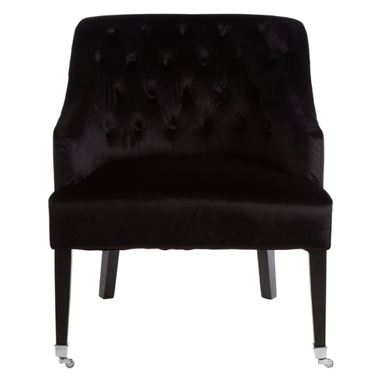 Darwo Upholstered Velvet Armchair In Black