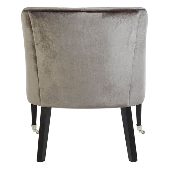 Darwo Upholstered Velvet Armchair In Grey