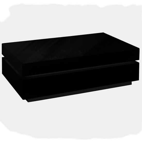 Product photograph of Daryl High Gloss Coffee Table Rectangular In Black from Furniture in Fashion