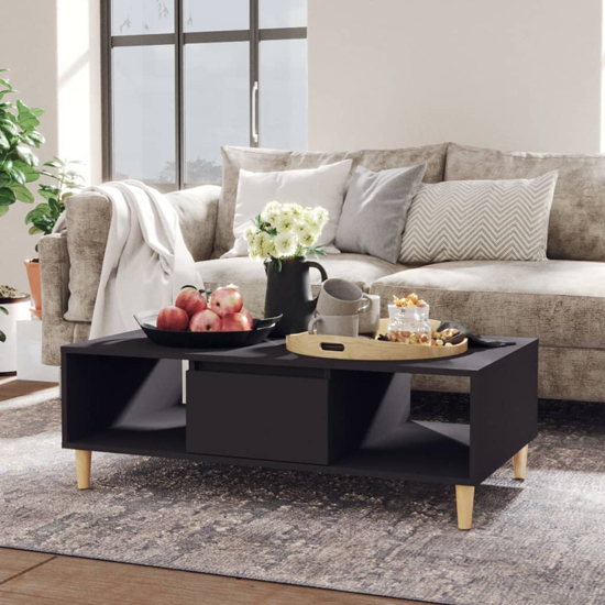 Photo of Dastan wooden coffee table with 1 door in grey