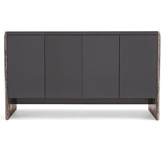Datchet Marble Sideboard With 4 High Gloss Doors In Grey_5