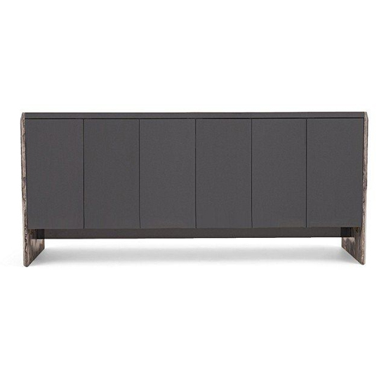 Datchet Marble Sideboard With 6 High Gloss Doors In Grey_3